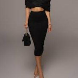 Jluxlabel knit midi skirt NWT